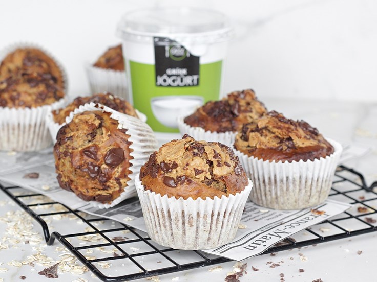 Sunnudagur – Banana múffur með hnetusmjöri og súkkulaði