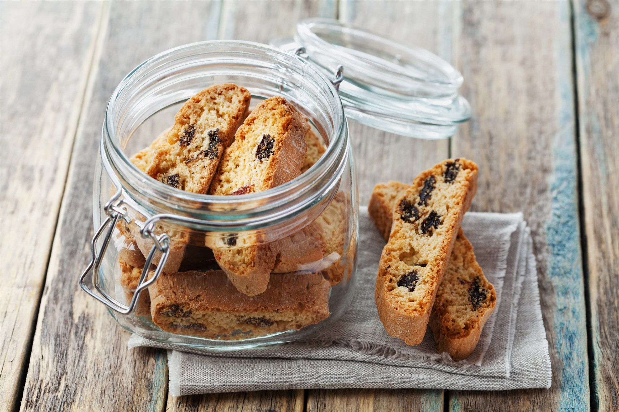 Biscotti með dökku súkkulaði og möndlum