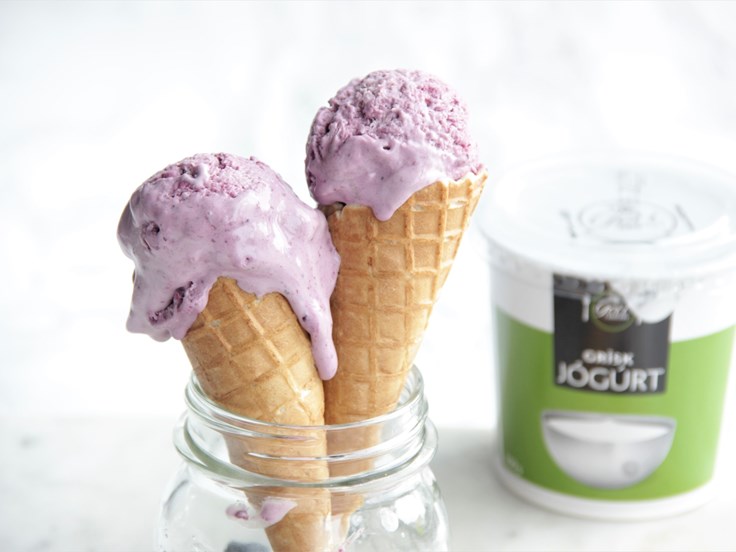 Fimmtudagur - Bláberjaís með grískri jógúrt