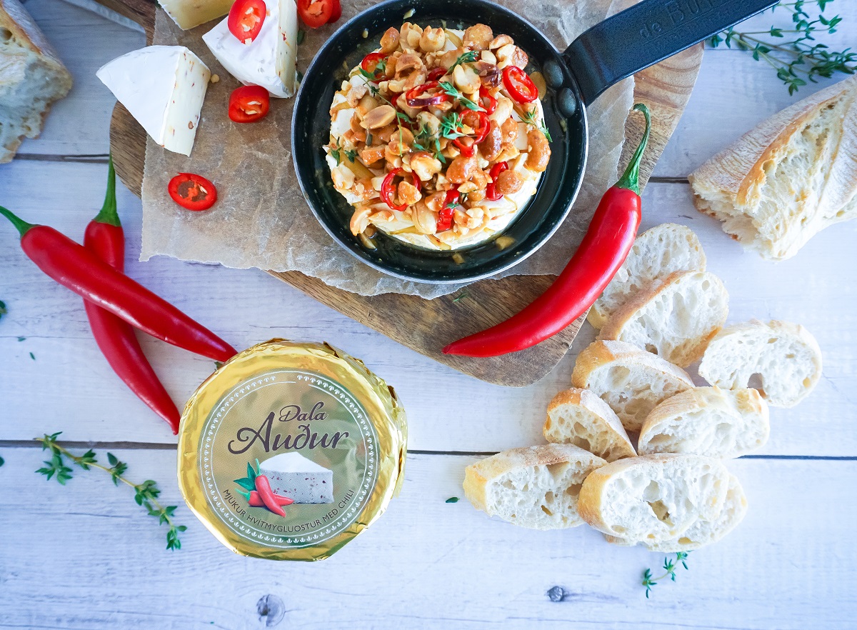 Bökuð Dala Auður með chili og heitu hunangi