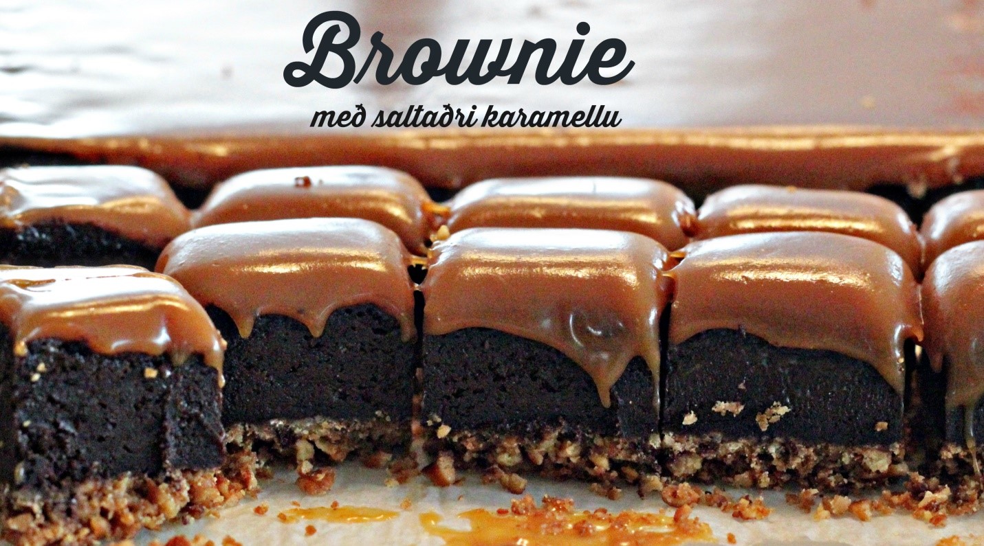 Brownie með saltaðri karamellu