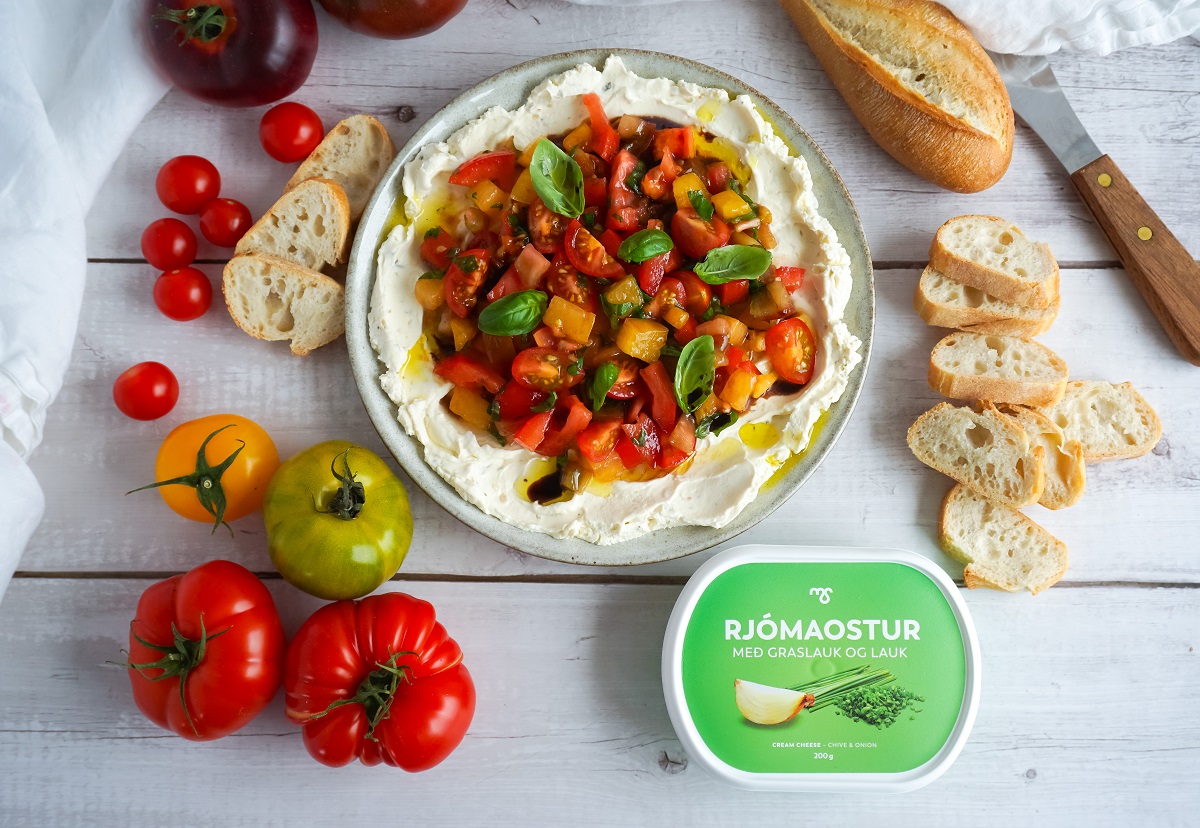 Bruschetta dýfa með rjómaosti