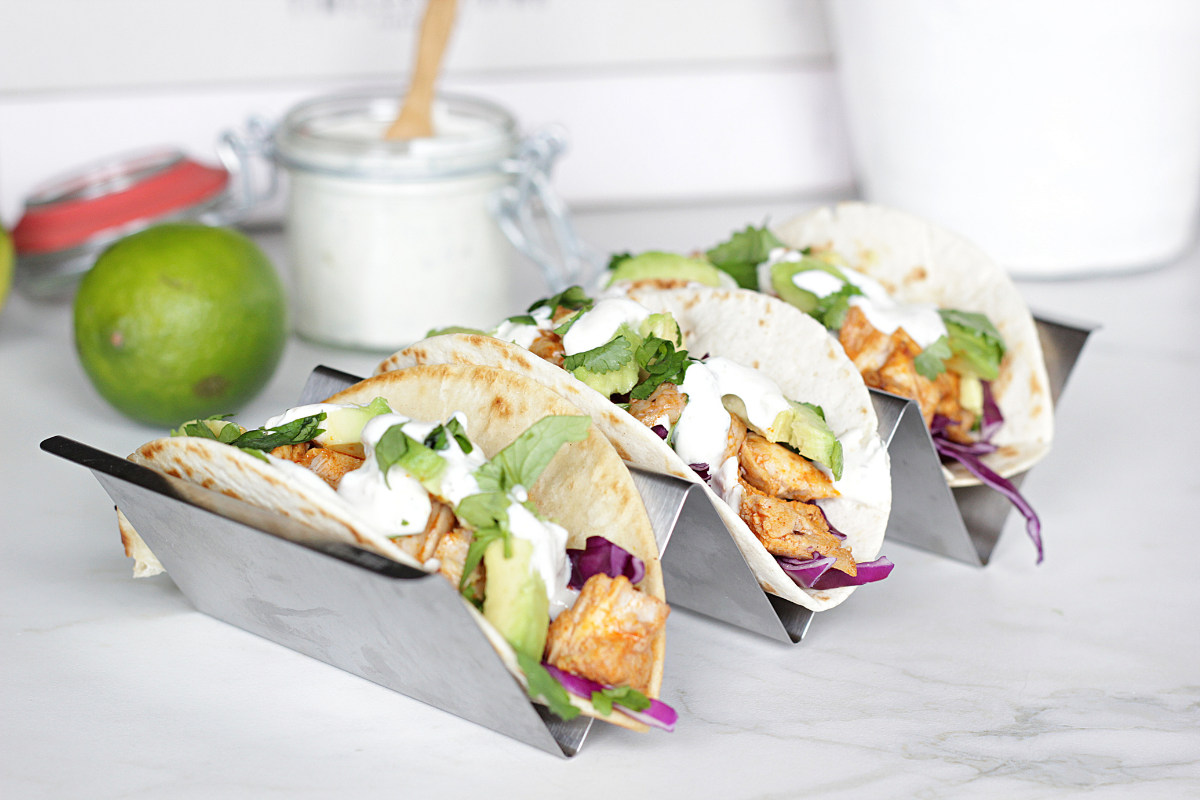 Buffaló kjúklinga taco með ranch sósu