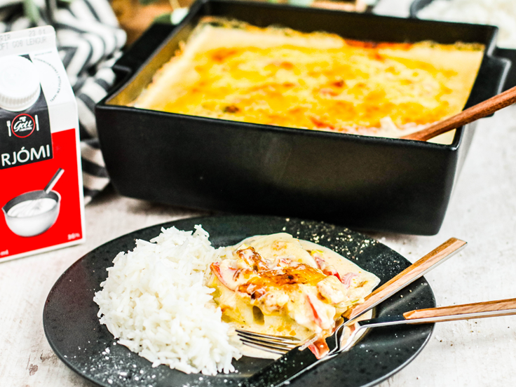 Mánudagur - Fiskur í ofni í rjómasósu