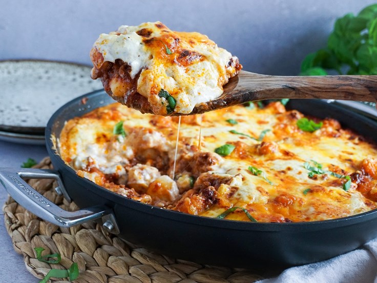 Miðvikudagur – Gratínerað gnocchi með hakki og ostasósu