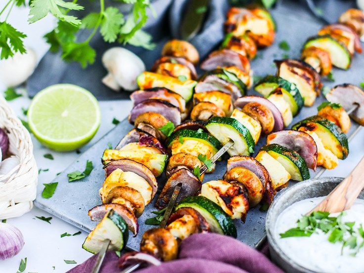 Laugardagur – Grillspjót með grænmeti og Grillosti