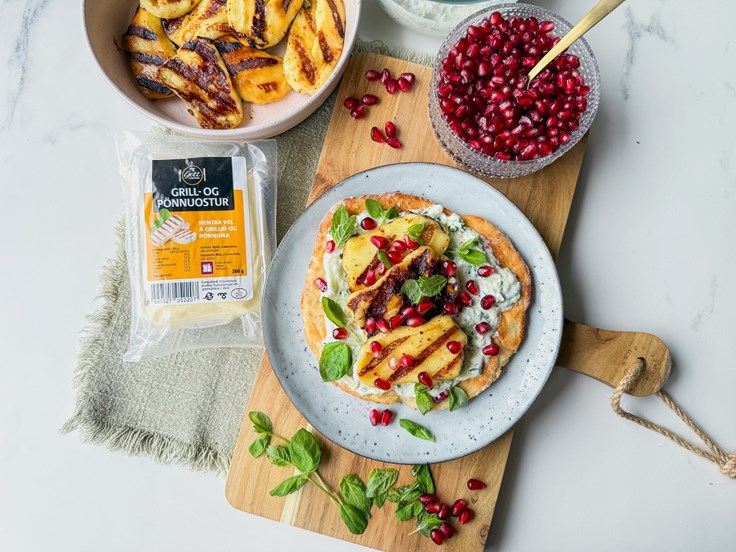 Þriðjudagur – Grísk píta með grill- og pönnuosti