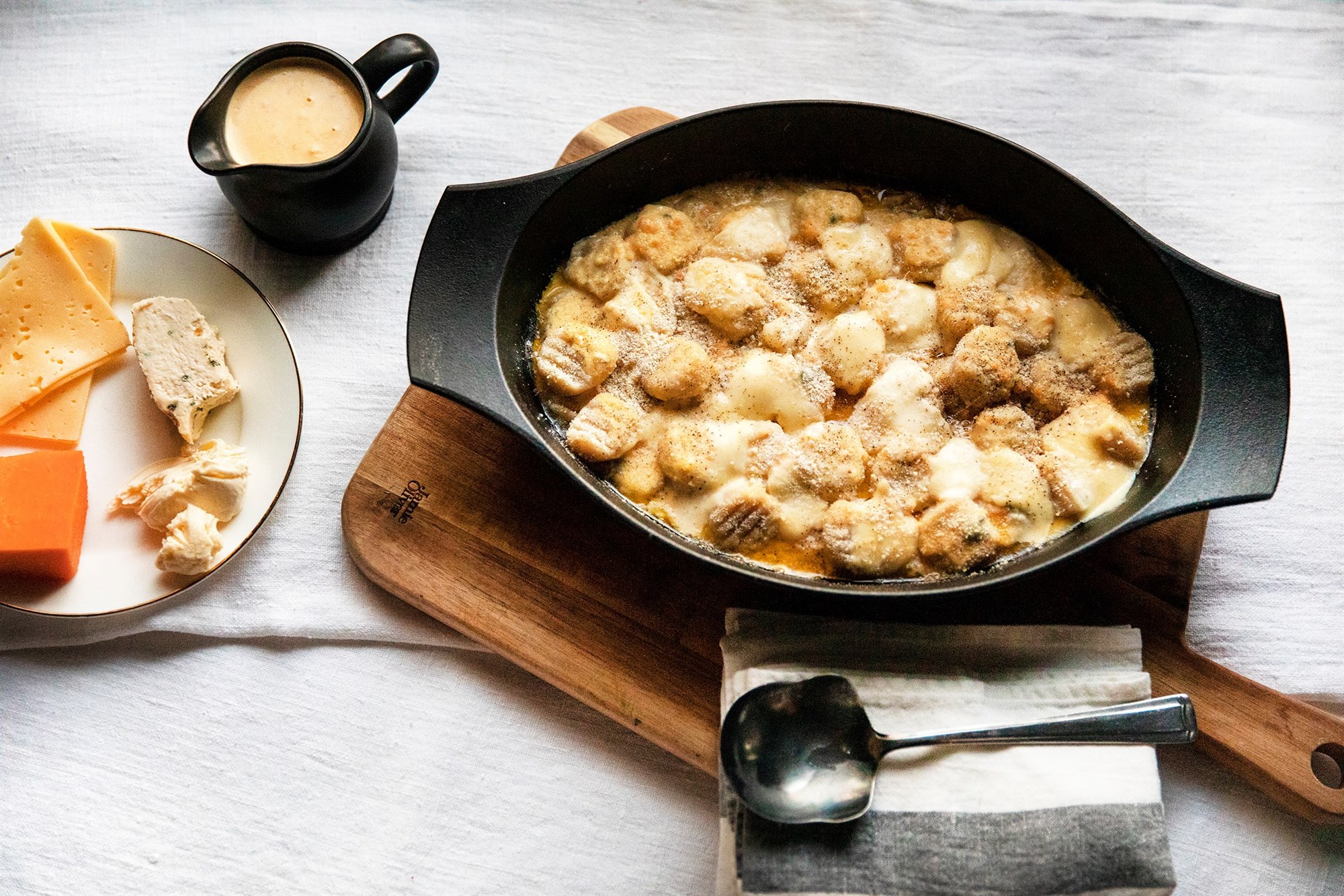 Kotasælu gnocchi með ostasósu