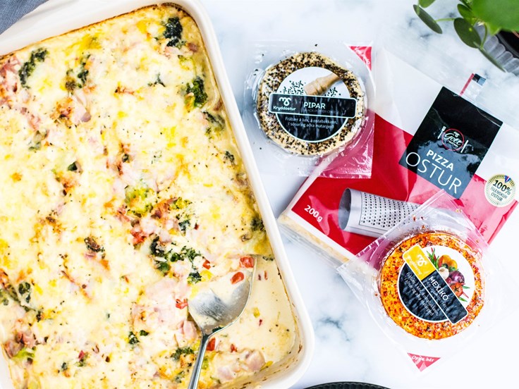 Fimmtudagur – Heitur brauðréttur með skinku og brokkolí