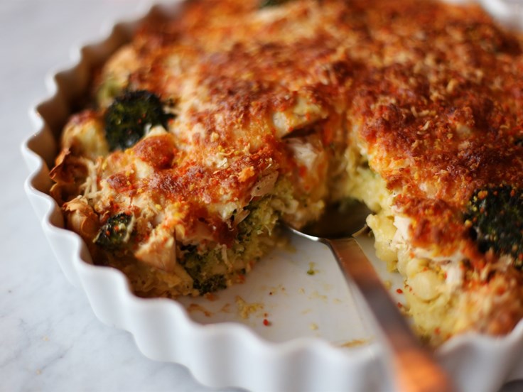 Þriðjudagur - Heitur pastaréttur með kjúklingi og brokkólí