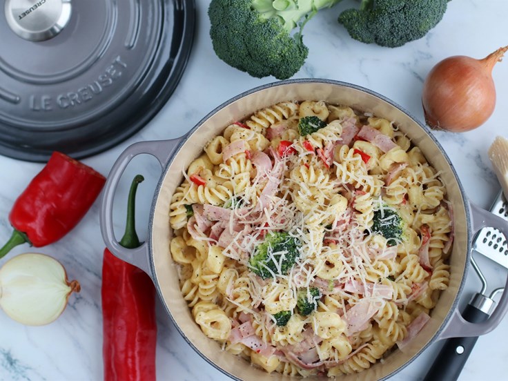 Þriðjudagur – Ostapasta með skinku