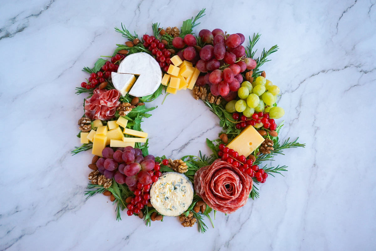 Jólalegur ostakrans