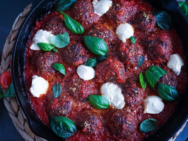 Miðvikudagur - Kjötbollur með chilli tómatsósu og rjómaosti