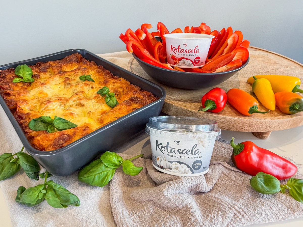 Klassískt lasanja með bragðmikilli kotasælu