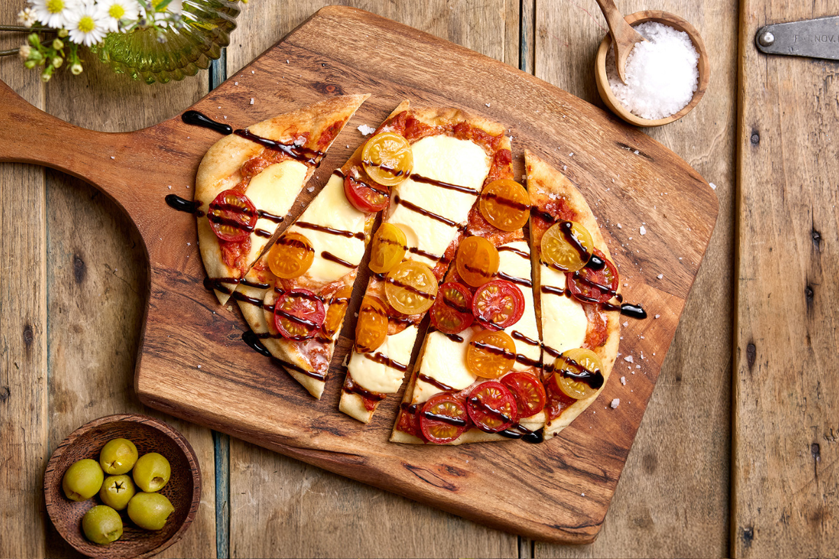 Margarita flatbrauð með mozzarella