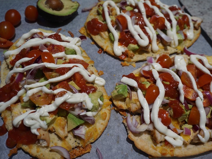 Miðvikudagur - Mexíkósk pizza með naan brauði