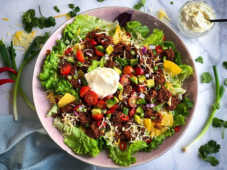 Miðvikudagur – Mexíkóskt taco salat