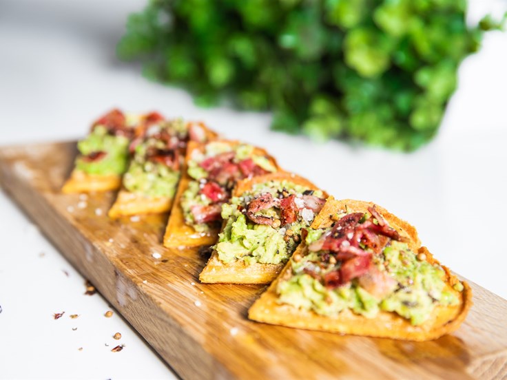 Miðvikudagur - Cheddar vöfflur með avocado og beikoni