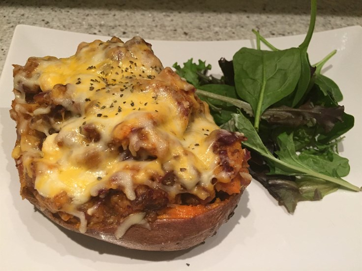 Laugardagur - Lúxus fylltar sætar kartöflur