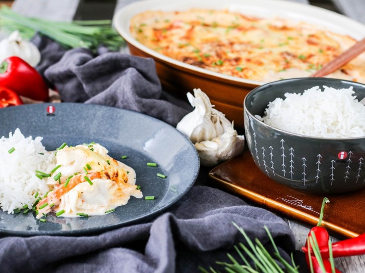 Mánudagur - Ofnbakaður fiskur með papriku og chili