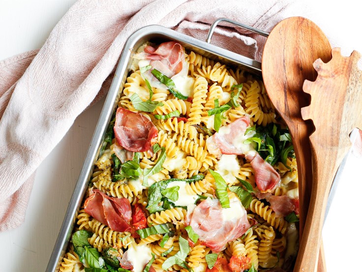 Þriðjudagur - Pasta með hráskinku og mozzarella kúlum