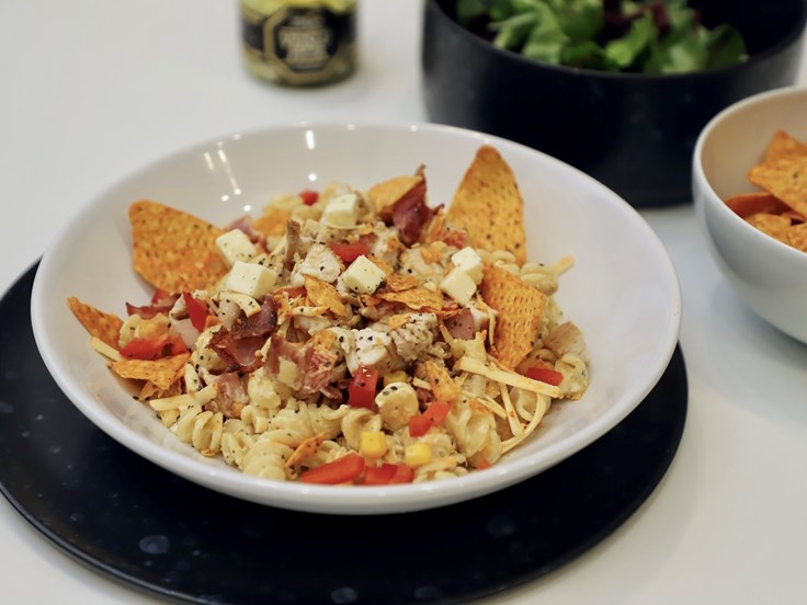 Þriðjudagur – Pastasalat með kjúklingi og mexíkóosti