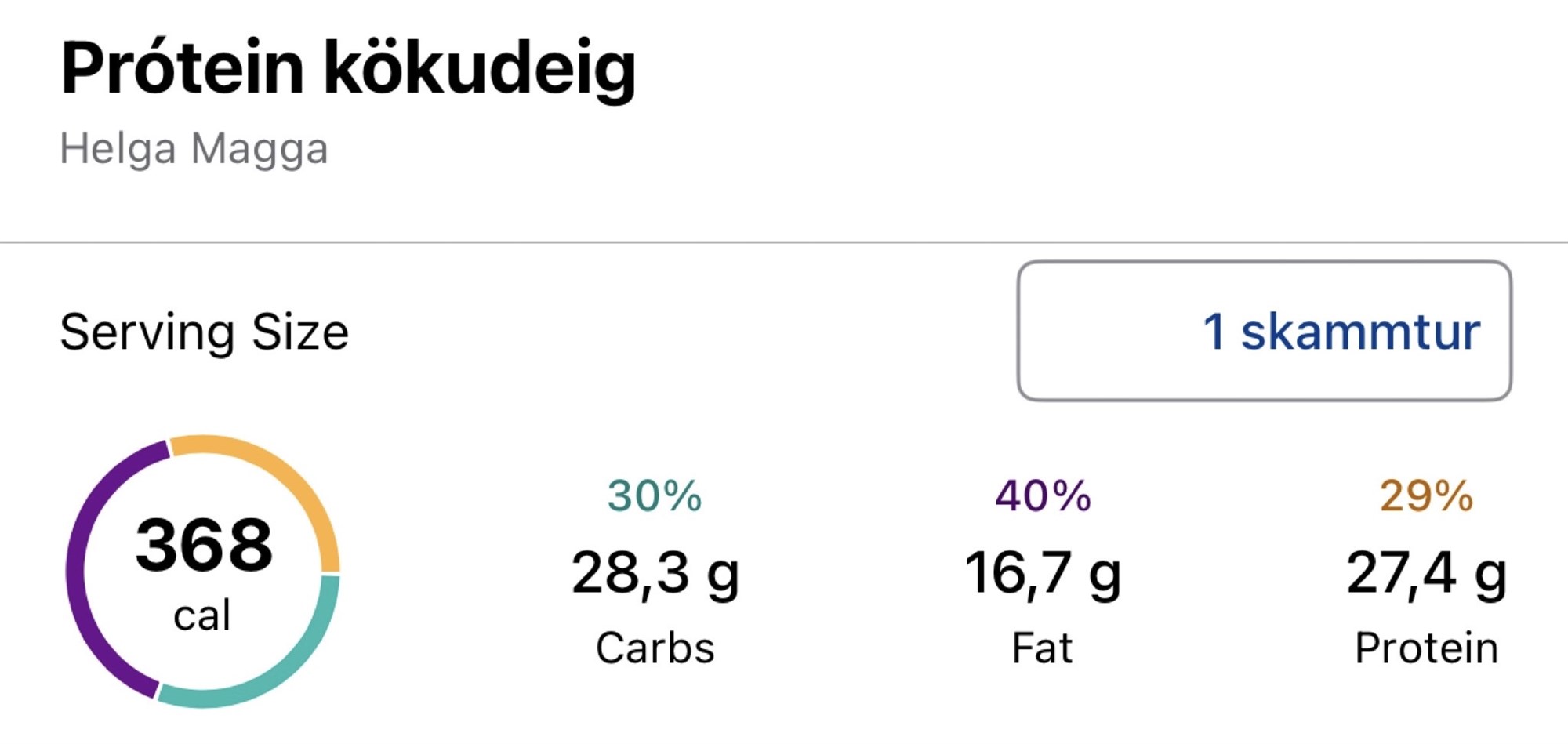 Næringargildi