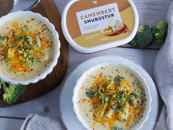 Fimmtudagur – Rjómalöguð brokkolísúpa með osti