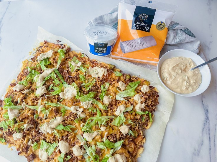 Þriðjudagur – Sætkartöflu taco með smashburger sósu