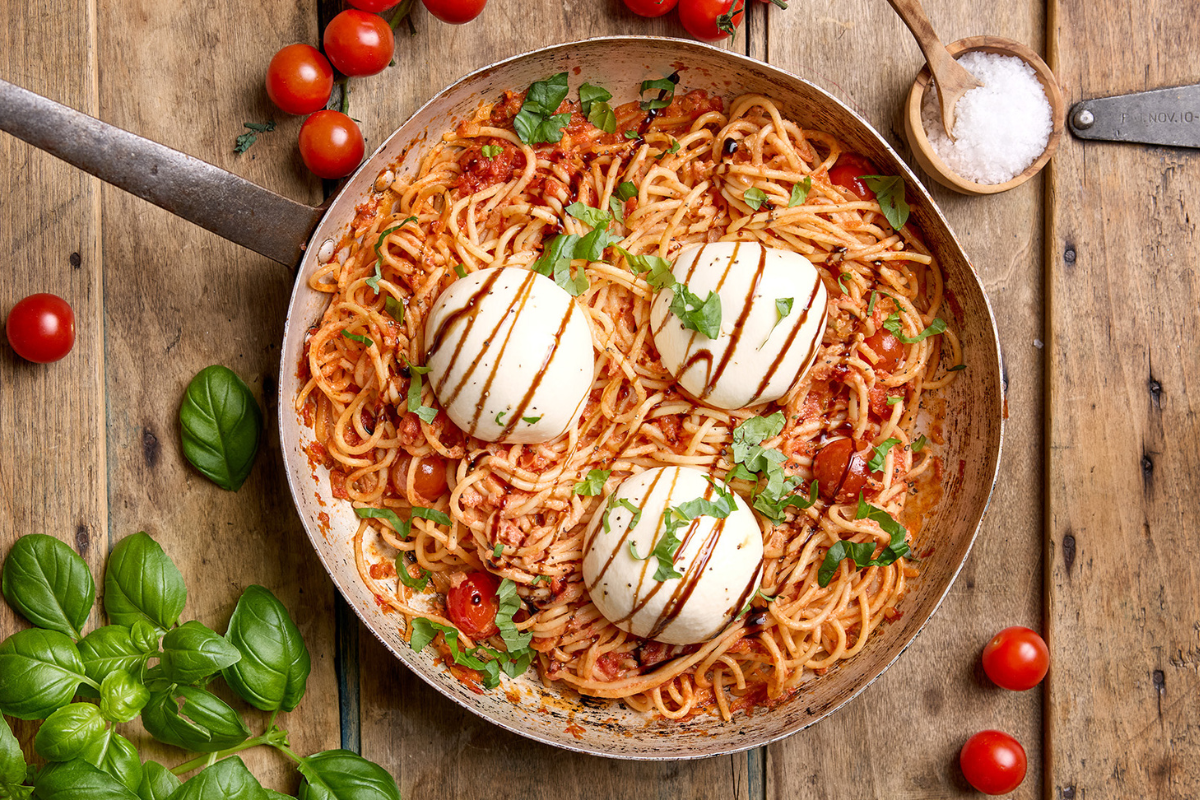 Spagettí með burrata