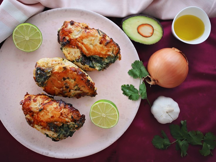 Föstudagur - Fylltar kjúklingabringur með ostum og spínati