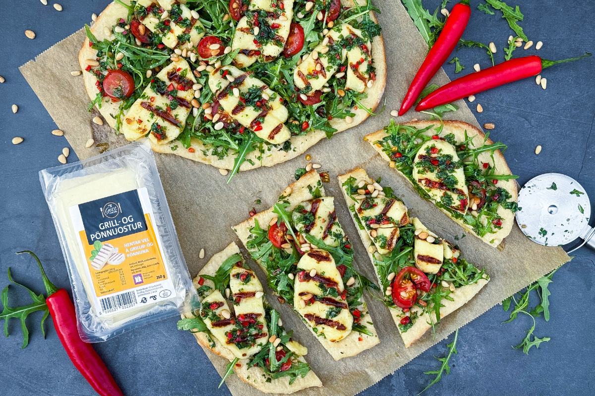 Sumarpizza með grillosti