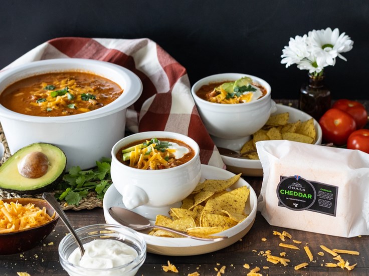 Miðvikudagur – Taco súpa með cheddar og sýrðum rjóma