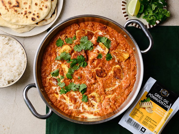 Þriðjudagur - Tikka masala með grill- og pönnuosti