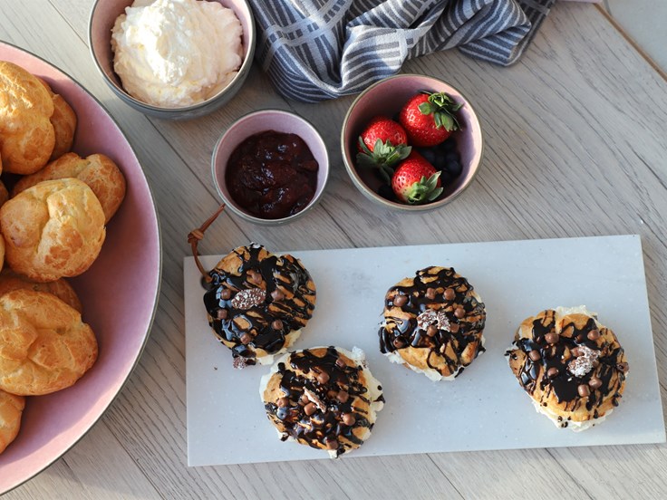 Bollur með bingókúlusósu